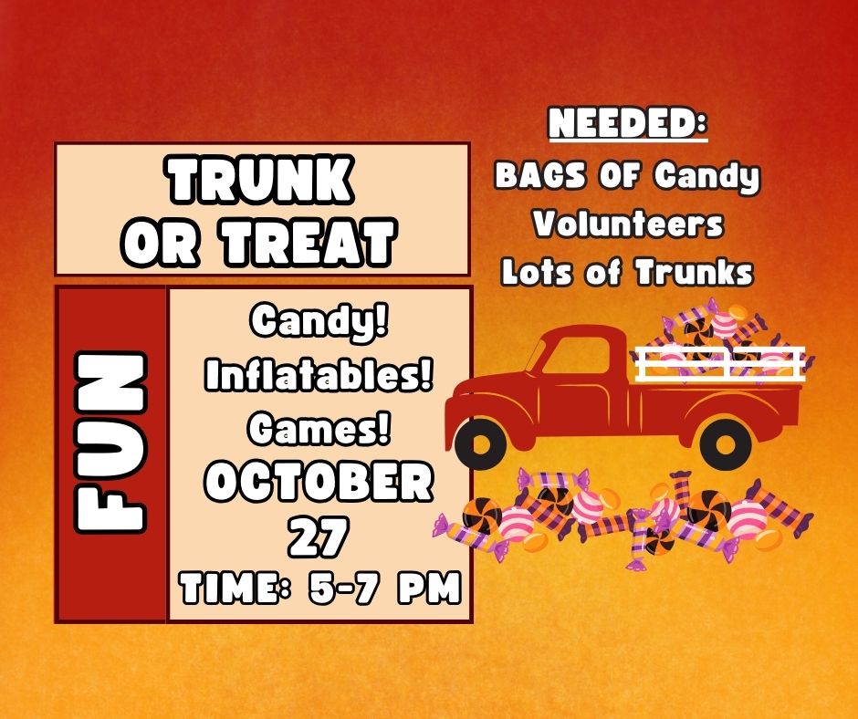 2024 OCT 27 Trunk or Treat CANDY ((FB Post)